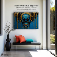 Cuadros Decorativos Canvas Revolution | Calavera Zafiro | Montaje1