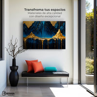 Cuadros Decorativos Canvas Revolution | Cascadas Doradas | Montaje1