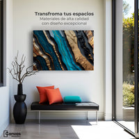 Cuadros Decorativos Canvas Revolution | Cascadas Turquezas | Montaje1