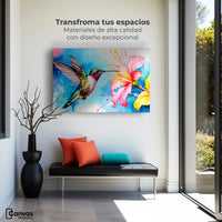 Cuadros Decorativos Canvas Revolution | Colibri Abstracto | Montaje1