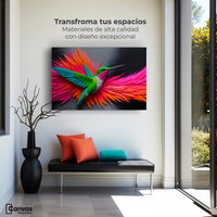 Cuadros Decorativos Canvas Revolution | Colibri Arcoiris | Montaje1