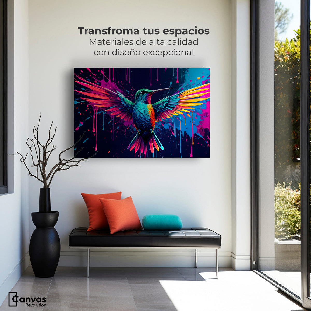 Cuadros Decorativos Canvas Revolution | Colibri Cromatico | Montaje1
