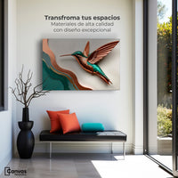 Cuadros Decorativos Canvas Revolution | Colibri Esmeralda | Montaje1