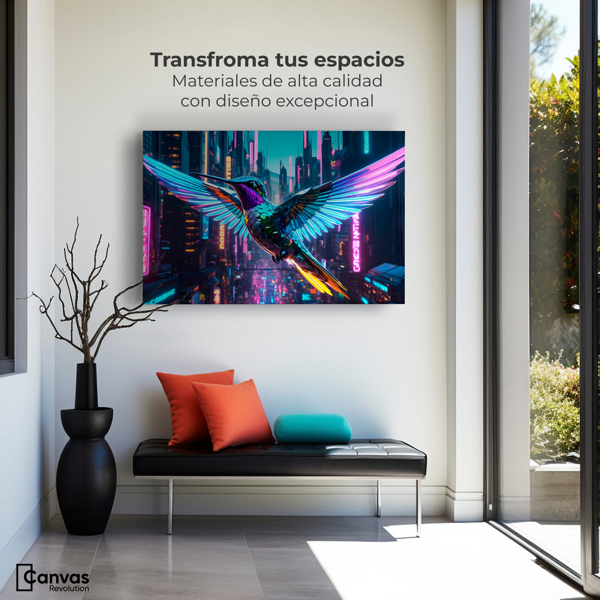 Cuadros Decorativos Canvas Revolution | Colibri Estelar | Montaje1