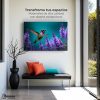 Cuadros Decorativos Canvas Revolution | Colibri Lavandas | Montaje1