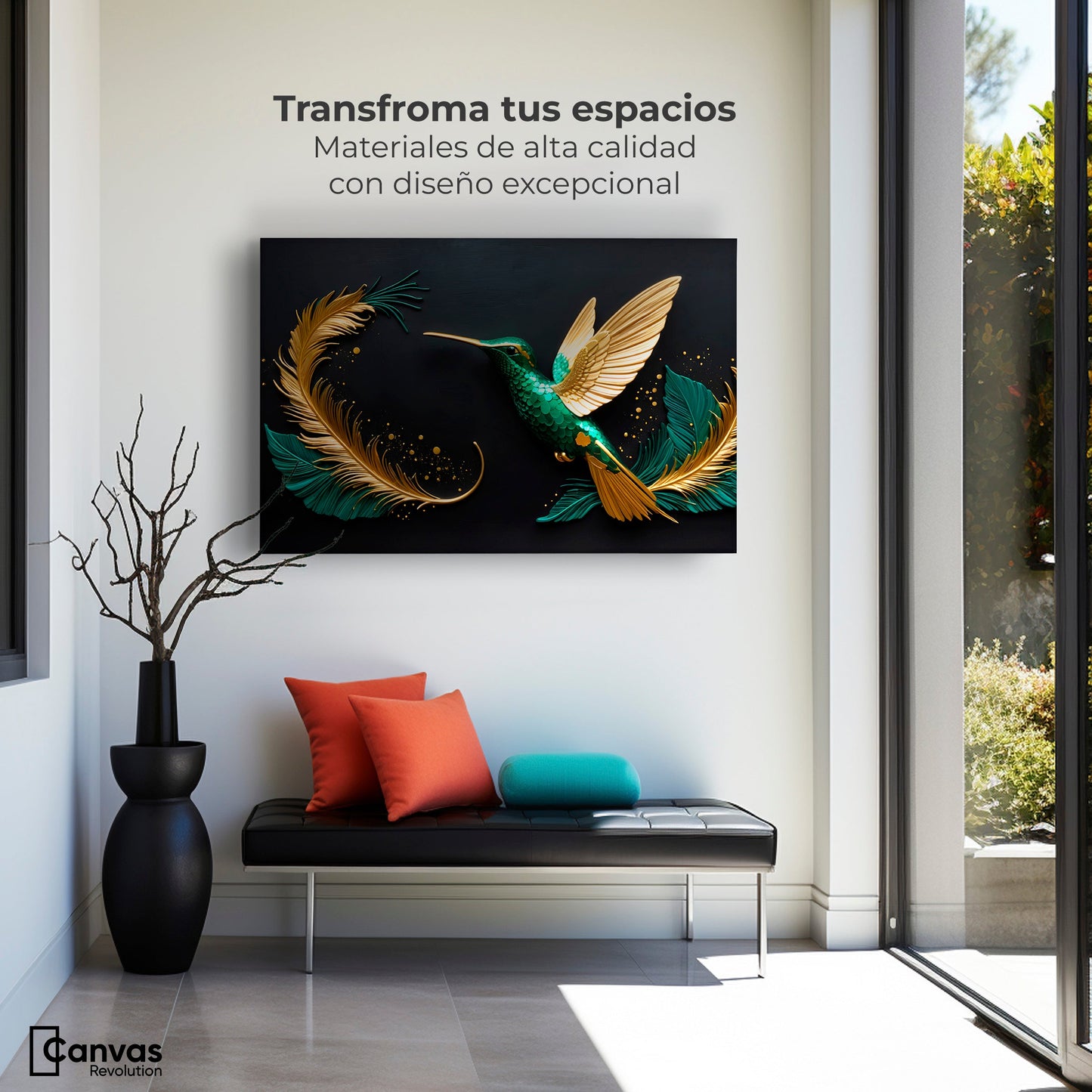Cuadros Decorativos Canvas Revolution | Colibri Magico | Montaje1