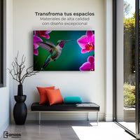 Cuadros Decorativos Canvas Revolution | Colibri Melodioso | Montaje1