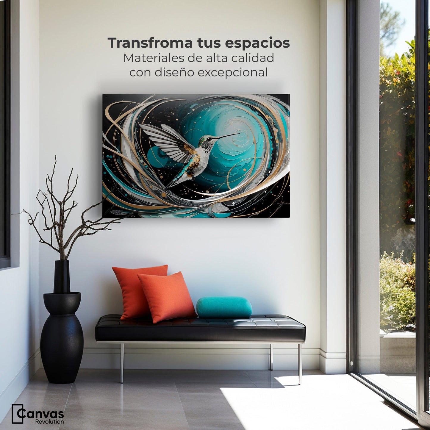 Cuadros Decorativos Canvas Revolution | Colibri Motion | Montaje1