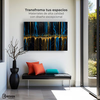 Cuadros Decorativos Canvas Revolution | Corrientes Doradas | Montaje1