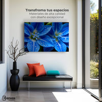 Cuadros Decorativos Canvas Revolution | Delphinium Azul | Montaje1