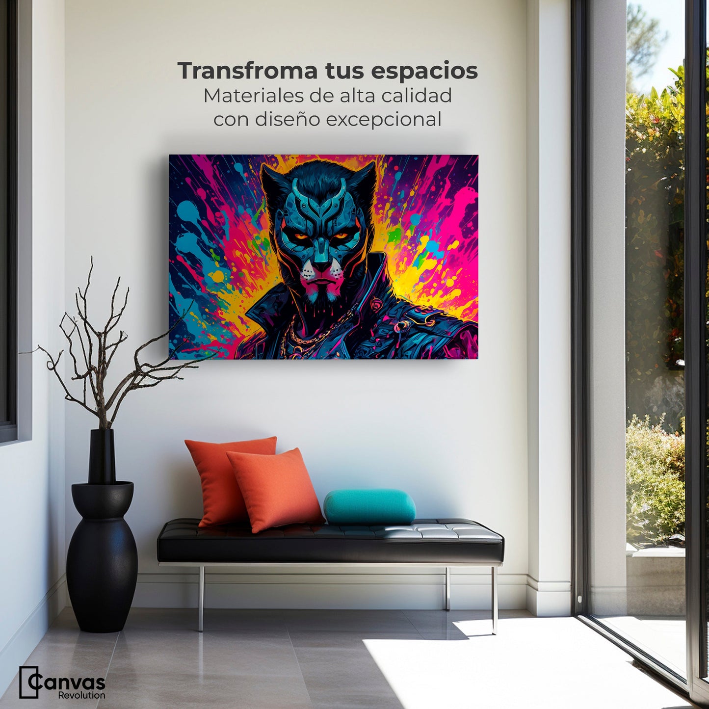 Cuadros Decorativos Canvas Revolution | Destellos Felinos | Montaje1