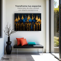 Cuadros Decorativos Canvas Revolution | Esplendor Dorado | Montaje1