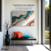 Cuadros Decorativos Canvas Revolution | Estratos Dorados | Montaje1