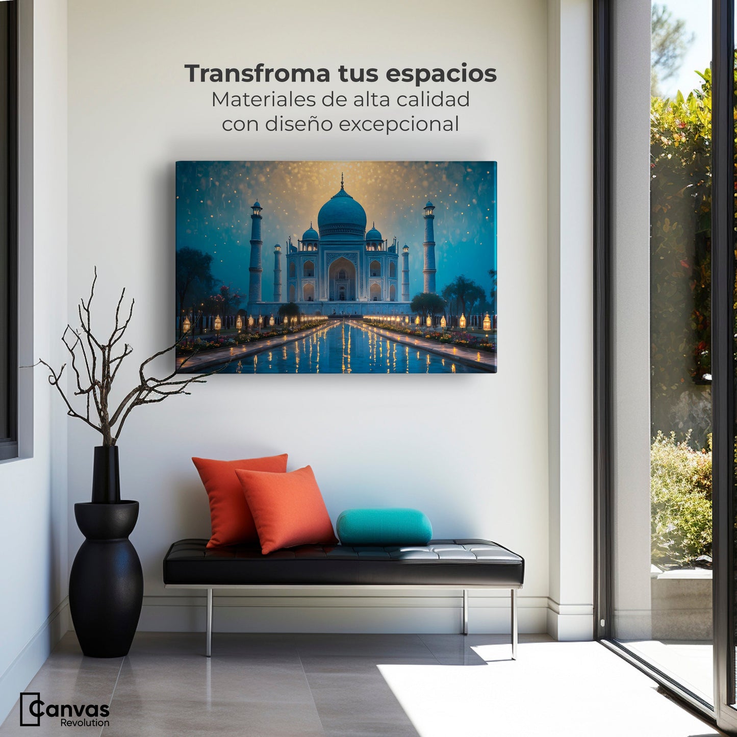 Cuadros Decorativos Canvas Revolution | Estrellas Taj Mahal | Montaje1