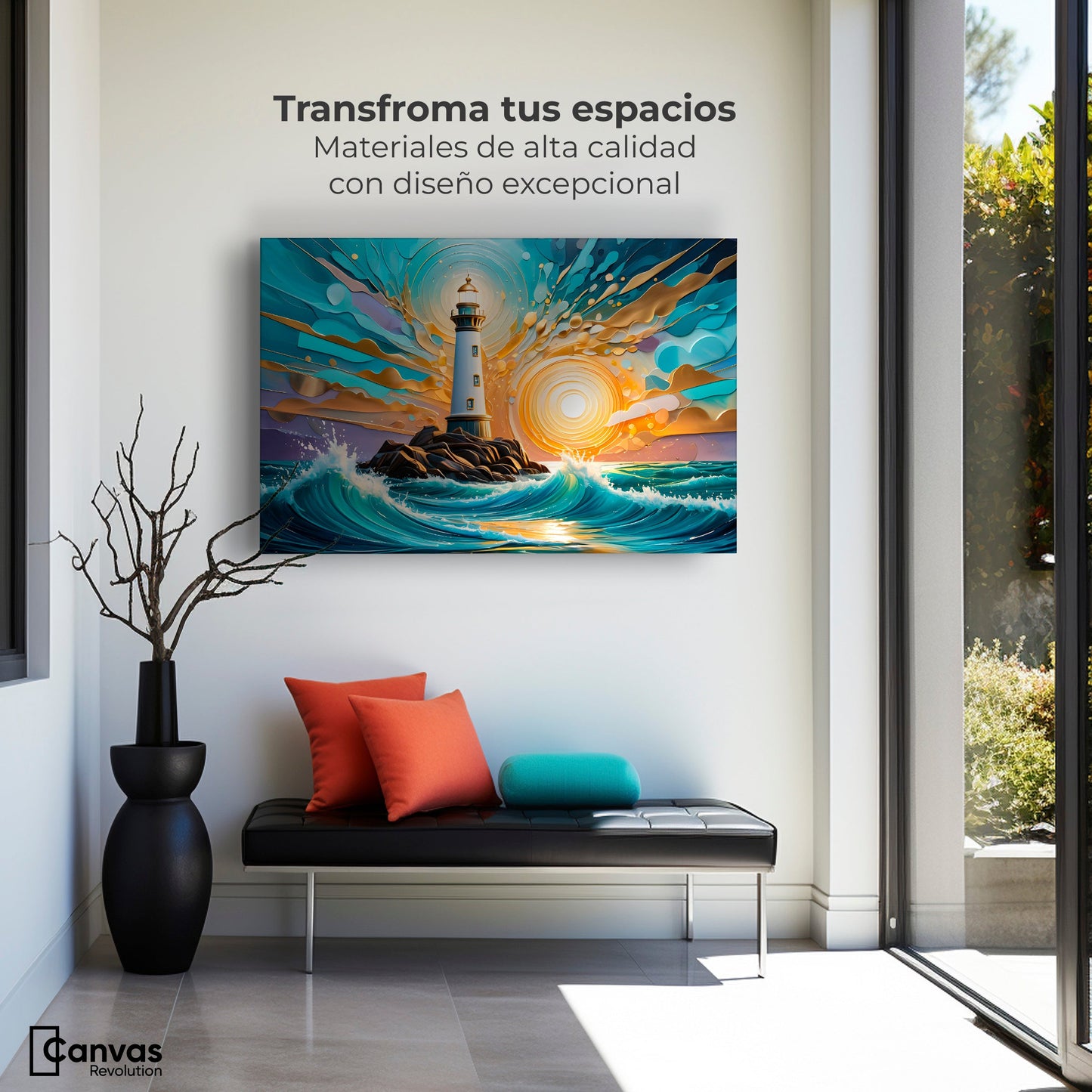 Cuadros Decorativos Canvas Revolution | Faro Bajo El Cielo | Montaje1