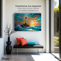 Cuadros Decorativos Canvas Revolution | Faro Bajo El Cielo | Montaje1