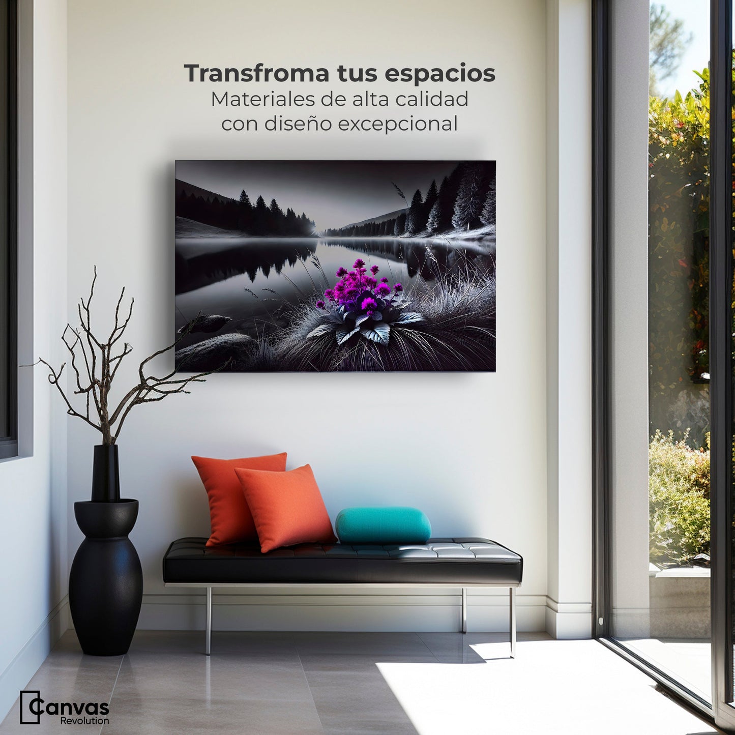 Cuadros Decorativos Canvas Revolution | Flores En El Agua | Montaje1