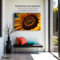 Cuadros Decorativos Canvas Revolution | Girasol Luz Dorada | Montaje1