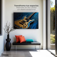 Cuadros Decorativos Canvas Revolution | Guitarra Luminosa | Montaje1