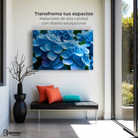 Cuadros Decorativos Canvas Revolution | Hortensia Azulada | Montaje1