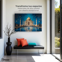Cuadros Decorativos Canvas Revolution | Lluvia Taj Mahal | Montaje1