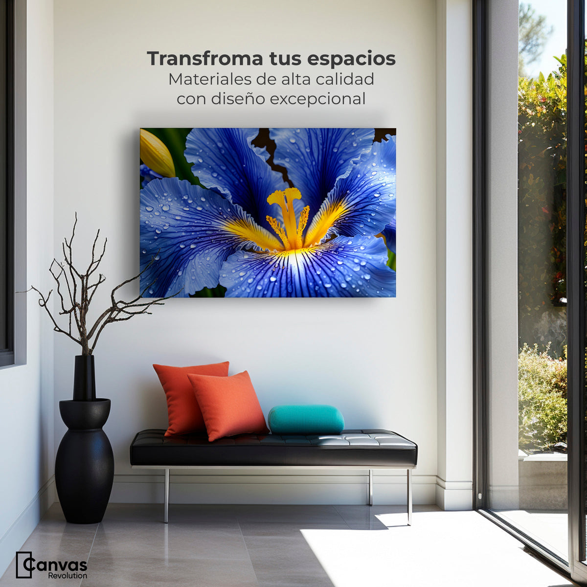 Cuadros Decorativos Canvas Revolution | Magia Flor Iris | Montaje1