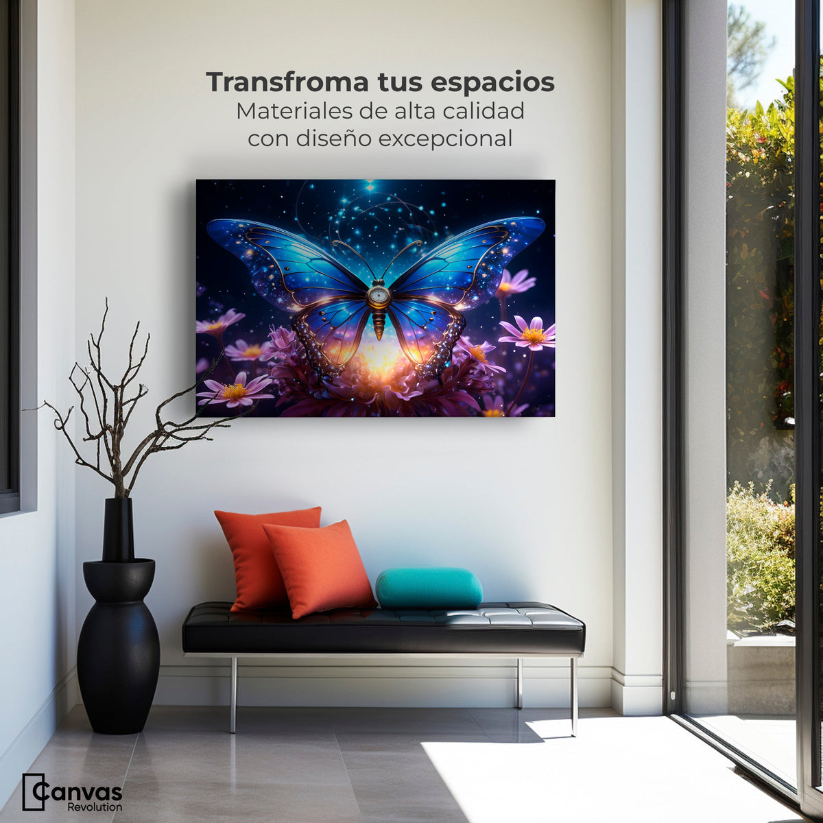 Cuadros Decorativos Canvas Revolution | Mariposa Celestial | Montaje1