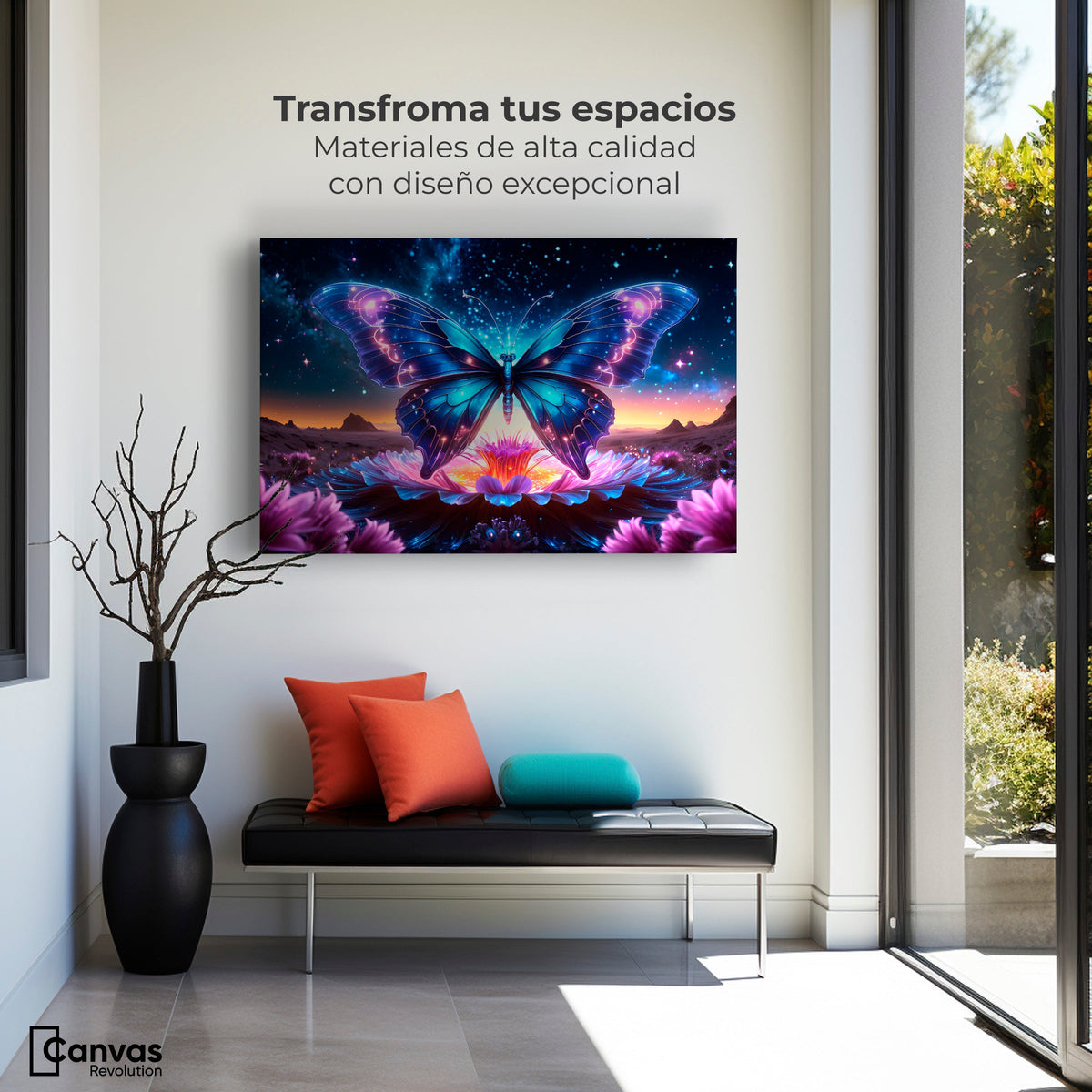 Cuadros Decorativos Canvas Revolution | Mariposa Encantada | Montaje1