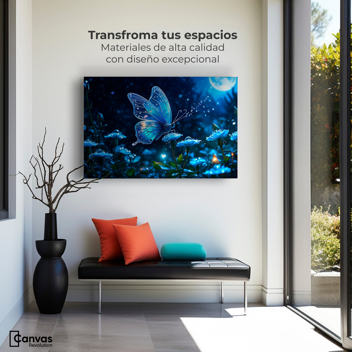 Cuadros Decorativos Canvas Revolution | Mariposa Y Rocio | Montaje1