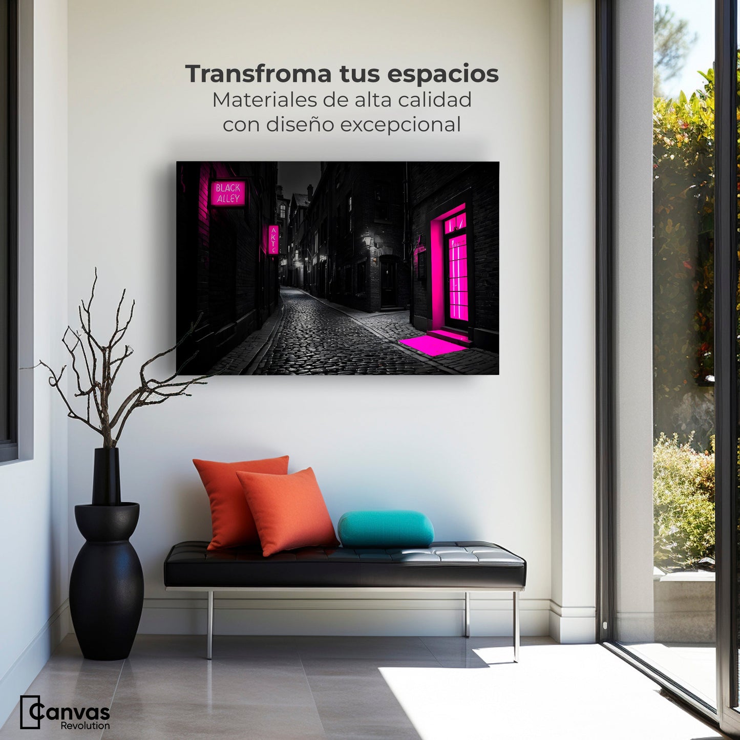 Cuadros Decorativos Canvas Revolution | Neon En La Noche | Montaje1