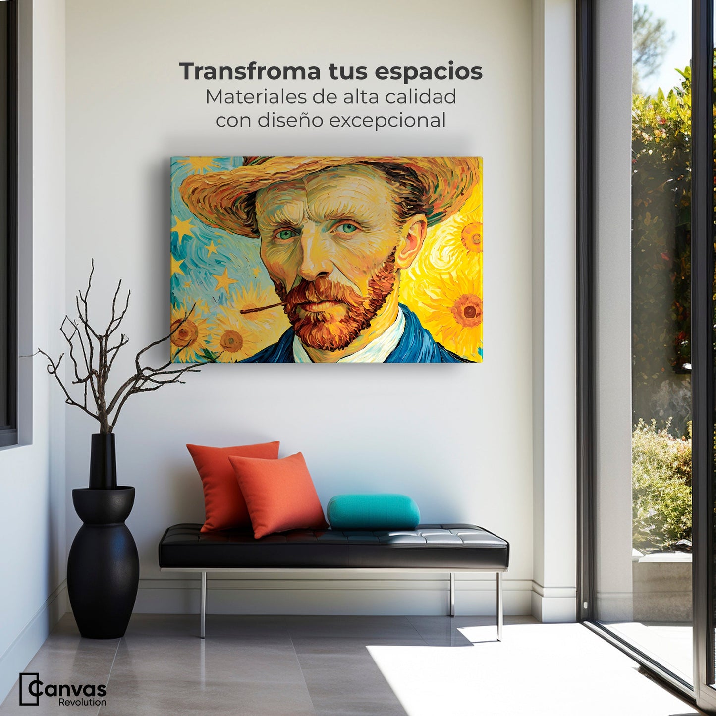 Cuadros Decorativos Canvas Revolution | Nocturno De Girasol | Montaje1