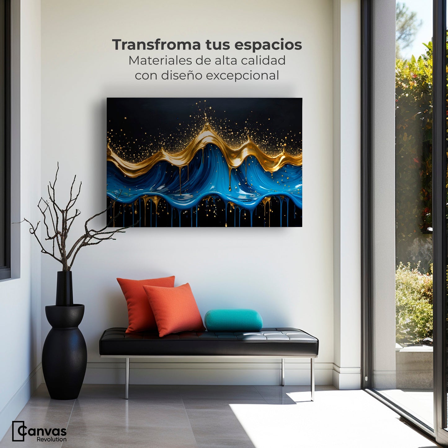 Cuadros Decorativos Canvas Revolution | Ondas Preciosas | Montaje1