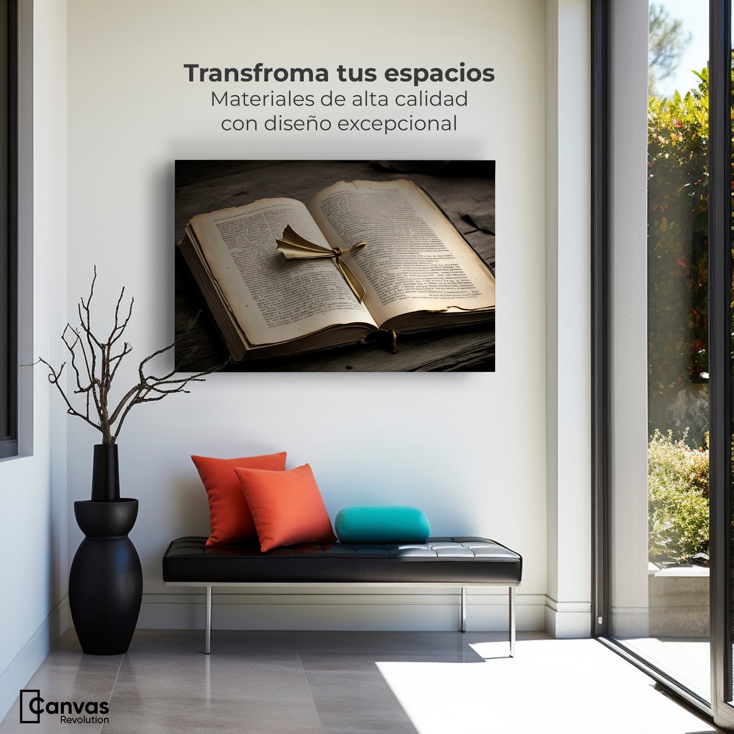 Cuadros Decorativos Canvas Revolution | Oro Entre Letras | Montaje1