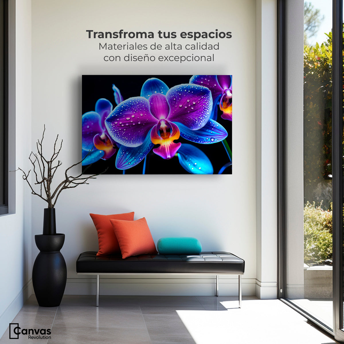 Cuadros Decorativos Canvas Revolution | Orquidea Radiante | Montaje1