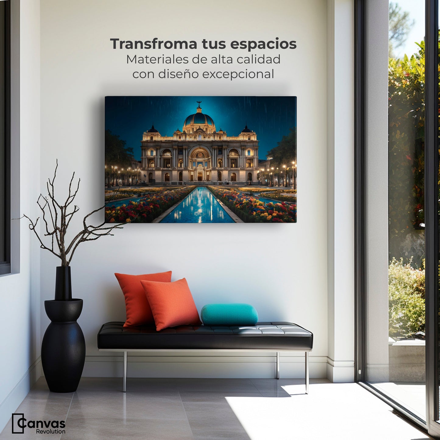 Cuadros Decorativos Canvas Revolution | Palacio Nocturno | Montaje1