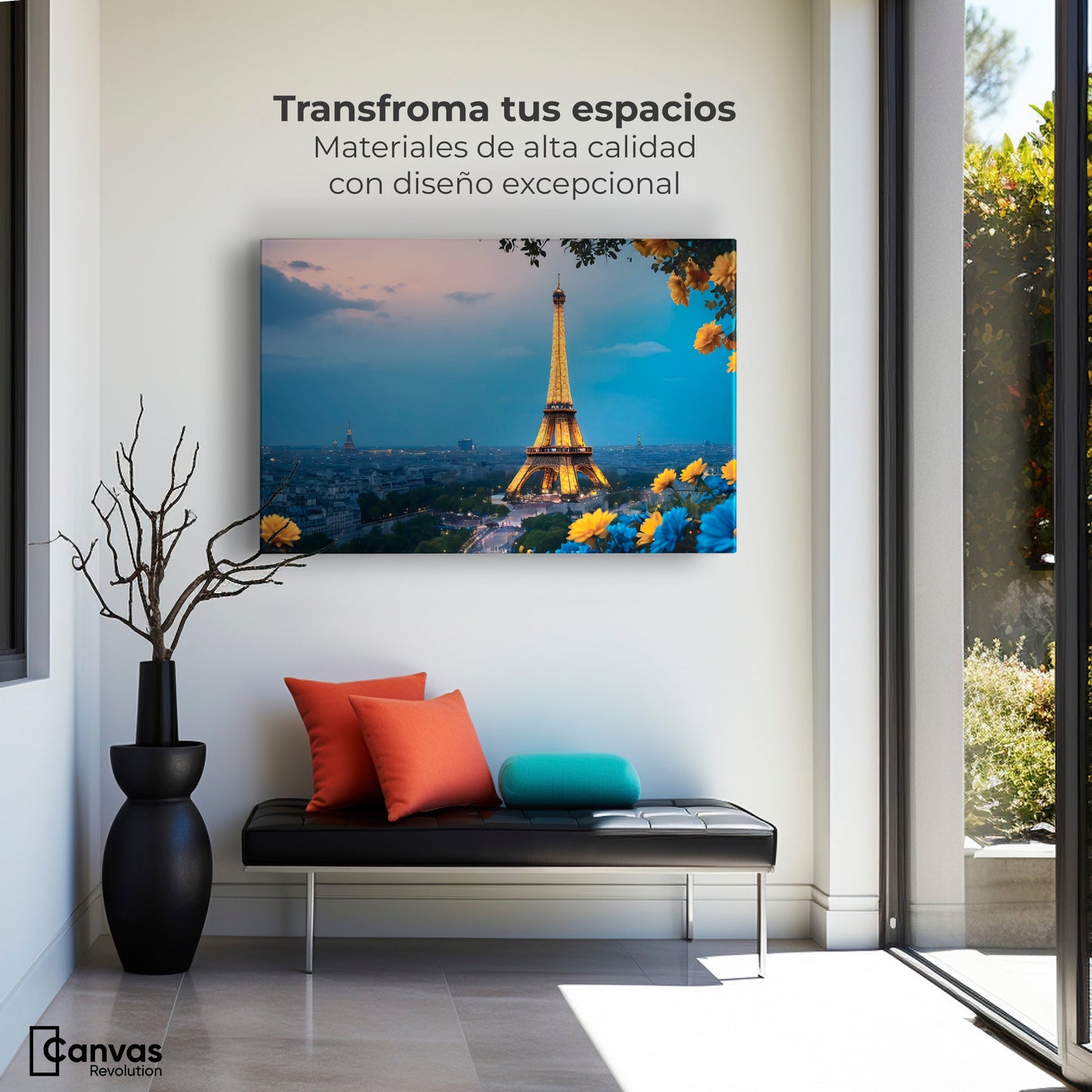 Cuadros Decorativos Canvas Revolution | Paris Crepuscular | Montaje1