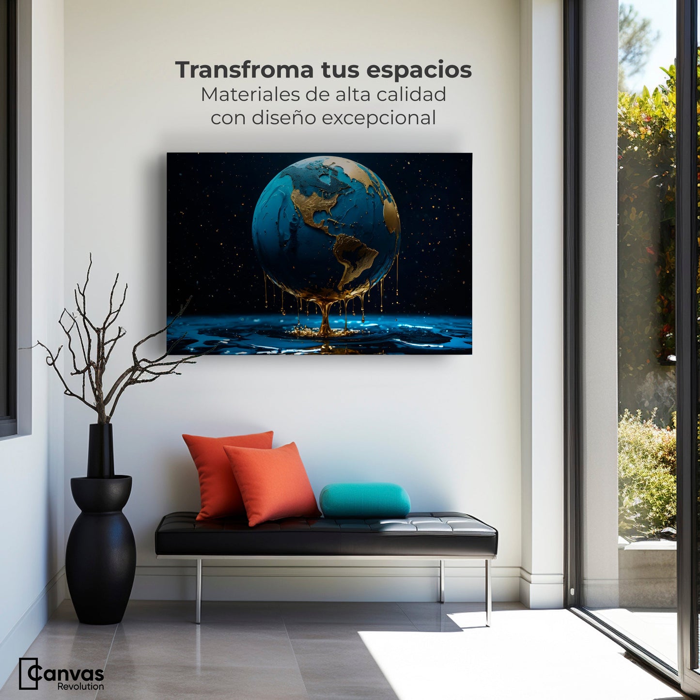 Cuadros Decorativos Canvas Revolution | Planeta Azul Zafiro | Montaje1