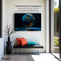 Cuadros Decorativos Canvas Revolution | Planeta Azul Zafiro | Montaje1