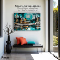 Cuadros Decorativos Canvas Revolution | Refugio Del Lago | Montaje1