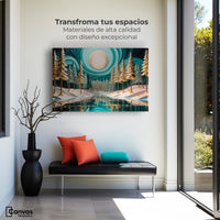Cuadros Decorativos Canvas Revolution | Rio Sol Arboles | Montaje1