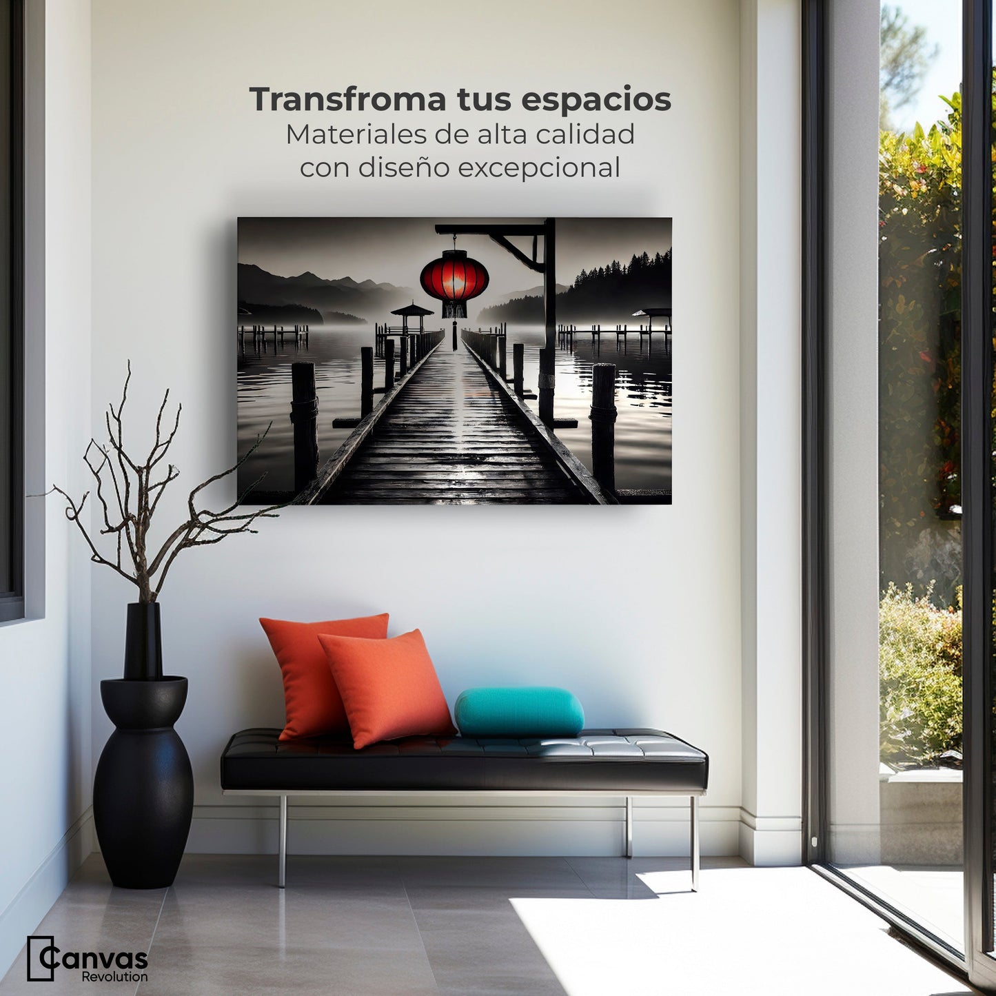 Cuadros Decorativos Canvas Revolution | Rojo En El Muelle | Montaje1