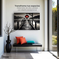 Cuadros Decorativos Canvas Revolution | Rojo En El Muelle | Montaje1