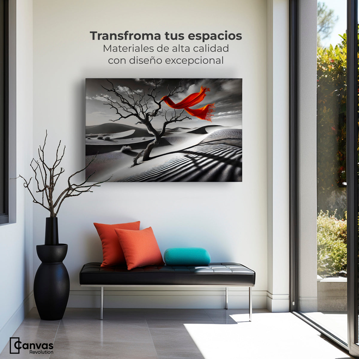 Cuadros Decorativos Canvas Revolution | Rojo Entre Espinas | Montaje1