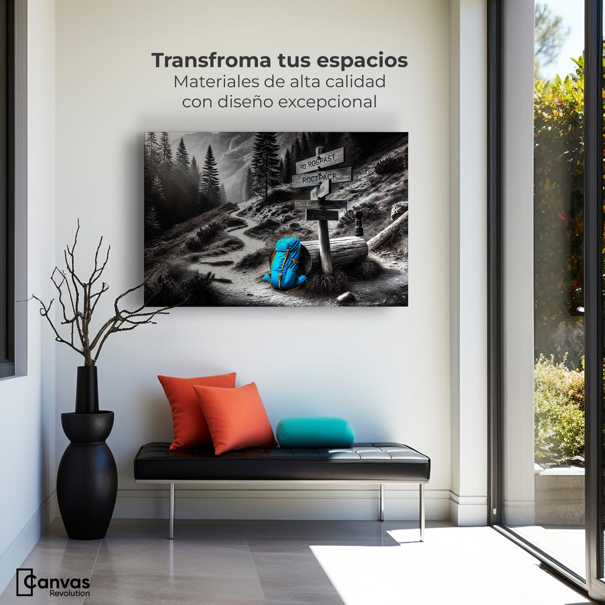 Cuadros Decorativos Canvas Revolution | Rumbo Al Bosque | Montaje1