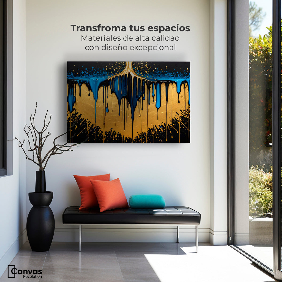 Cuadros Decorativos Canvas Revolution | Sinfonia Dorada | Montaje1