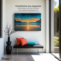 Cuadros Decorativos Canvas Revolution | Tranquilidad Dorada | Montaje1