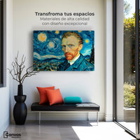 Cuadros Decorativos Canvas Revolution | Van Gogh Estrellado | Montaje1