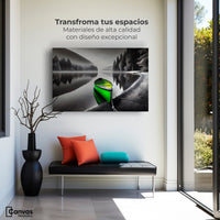 Cuadros Decorativos Canvas Revolution | Verde En El Lago | Montaje1