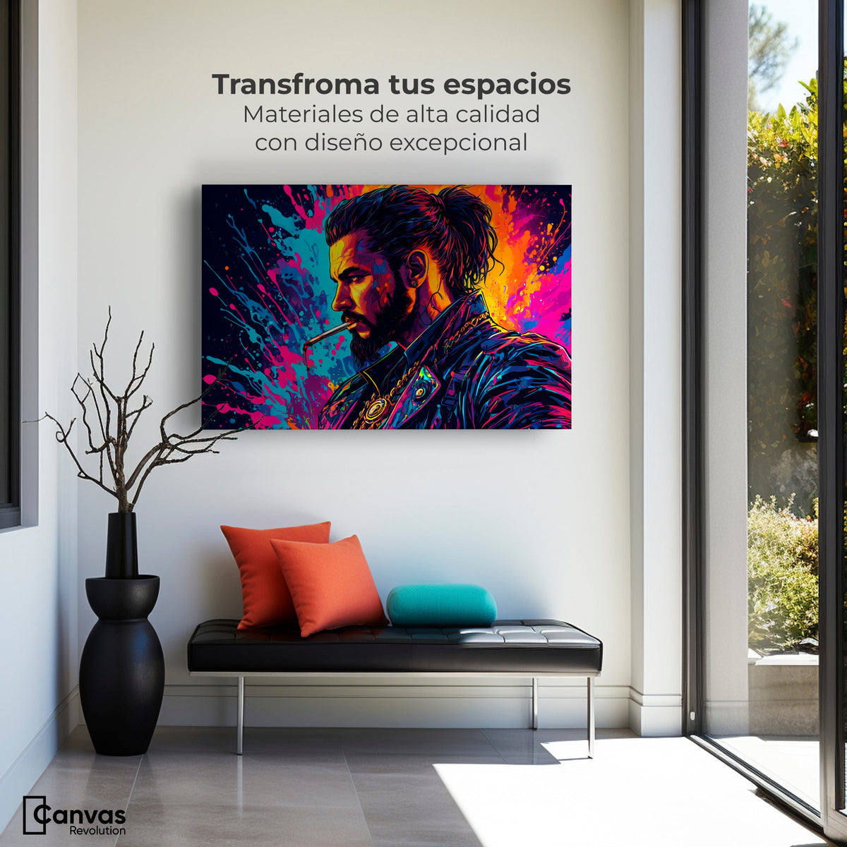 Cuadros Decorativos Canvas Revolution | Vibrante Solitario | Montaje1