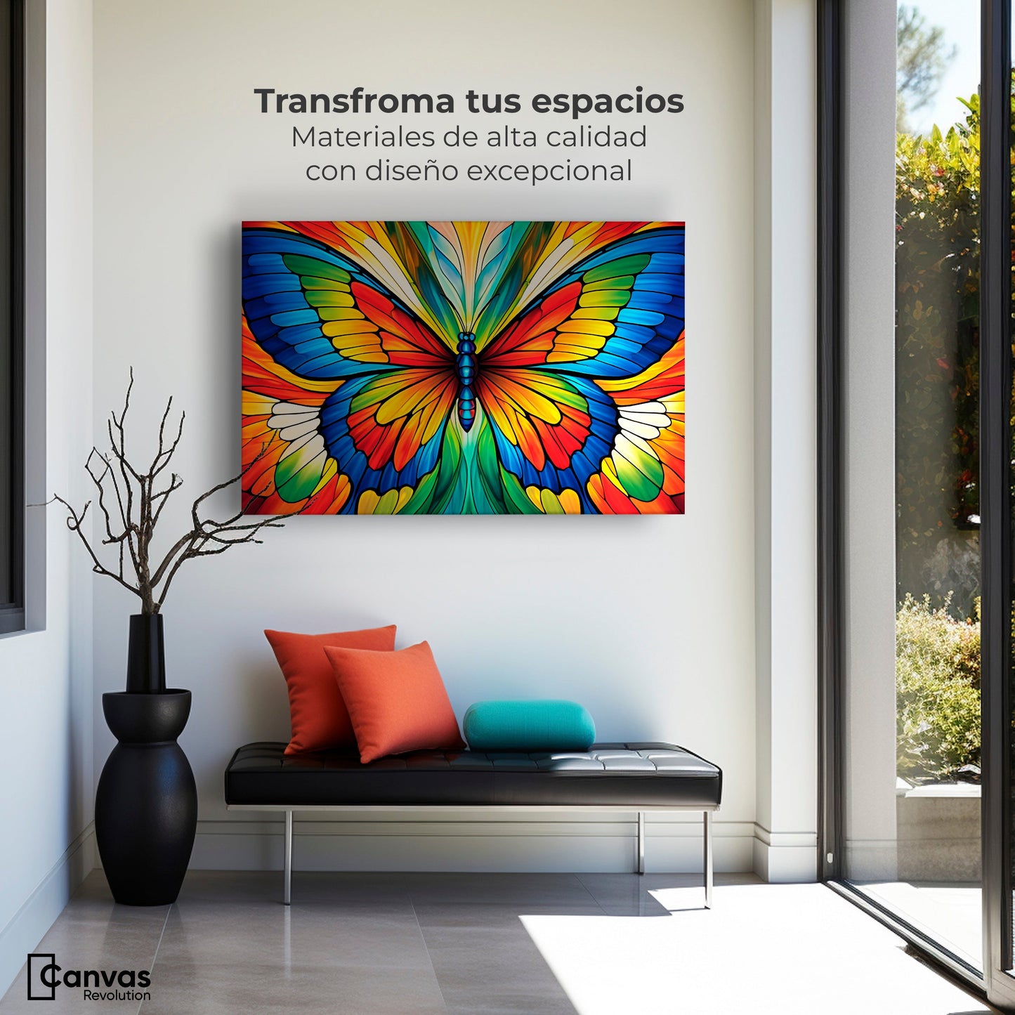 Cuadros Decorativos Canvas Revolution | Vuelo Fragmentado | Montaje1